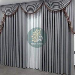 Rèm biệt thự tông màu ghi, xanh ghi