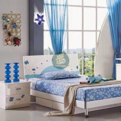 Rèm cửa phòng ngủ màu xanh cho phòng bé trai