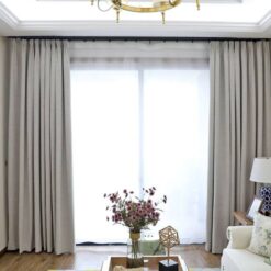 Rèm vải 2 lớp cho phòng khách chung cư thêm phần sang trọng